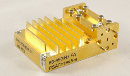 WR-10 Medium Power Amplifier, 88 - 95 GHz, +21dBm